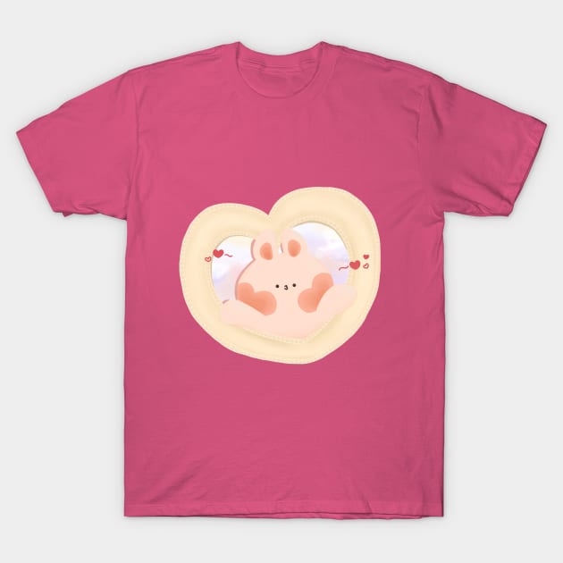 Bunny kisses T-Shirt by mamemaji